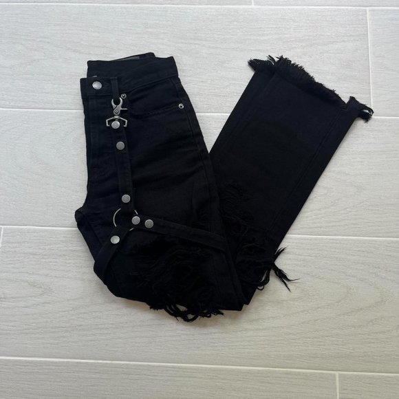 carmar distressed black harness jean - Picture 5 of 5